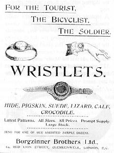 Pubblicità per i bracciali in pelle con portaorologio